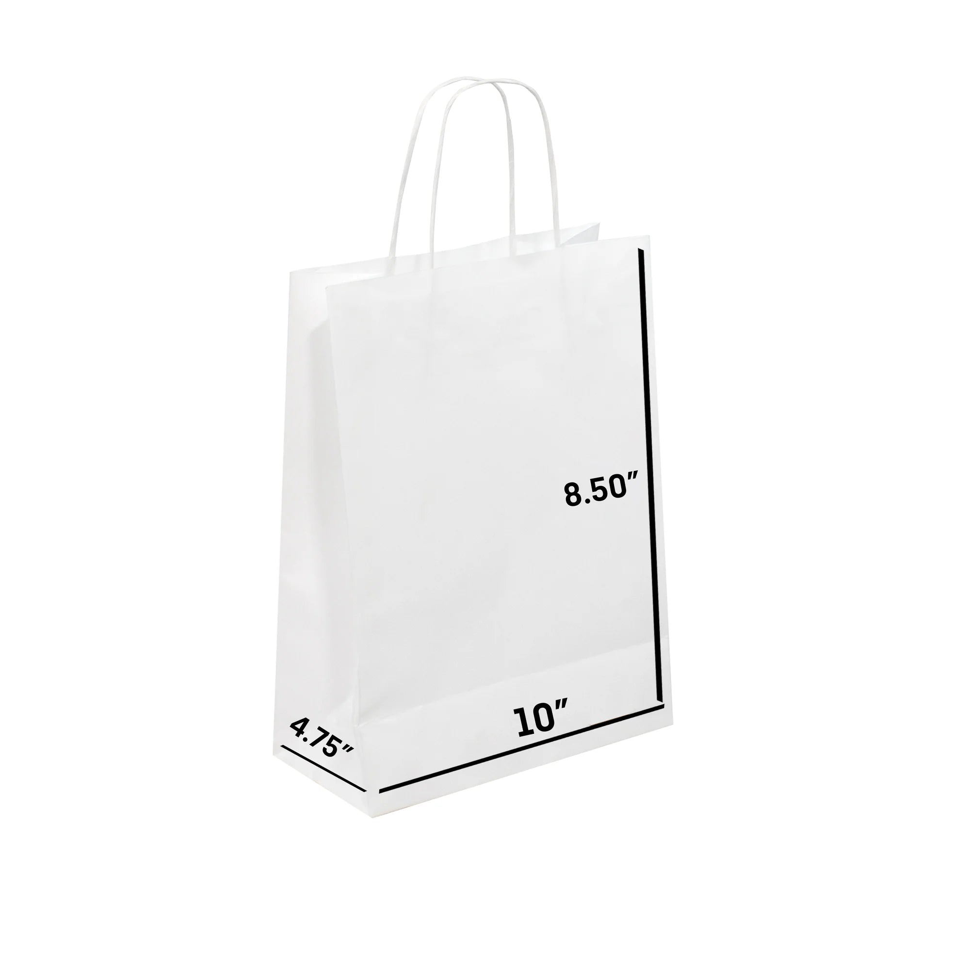 White Paper Bags with Twisted Handles - CARA