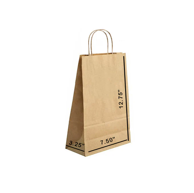 Brown Paper Bags with Twisted Handles - JADE