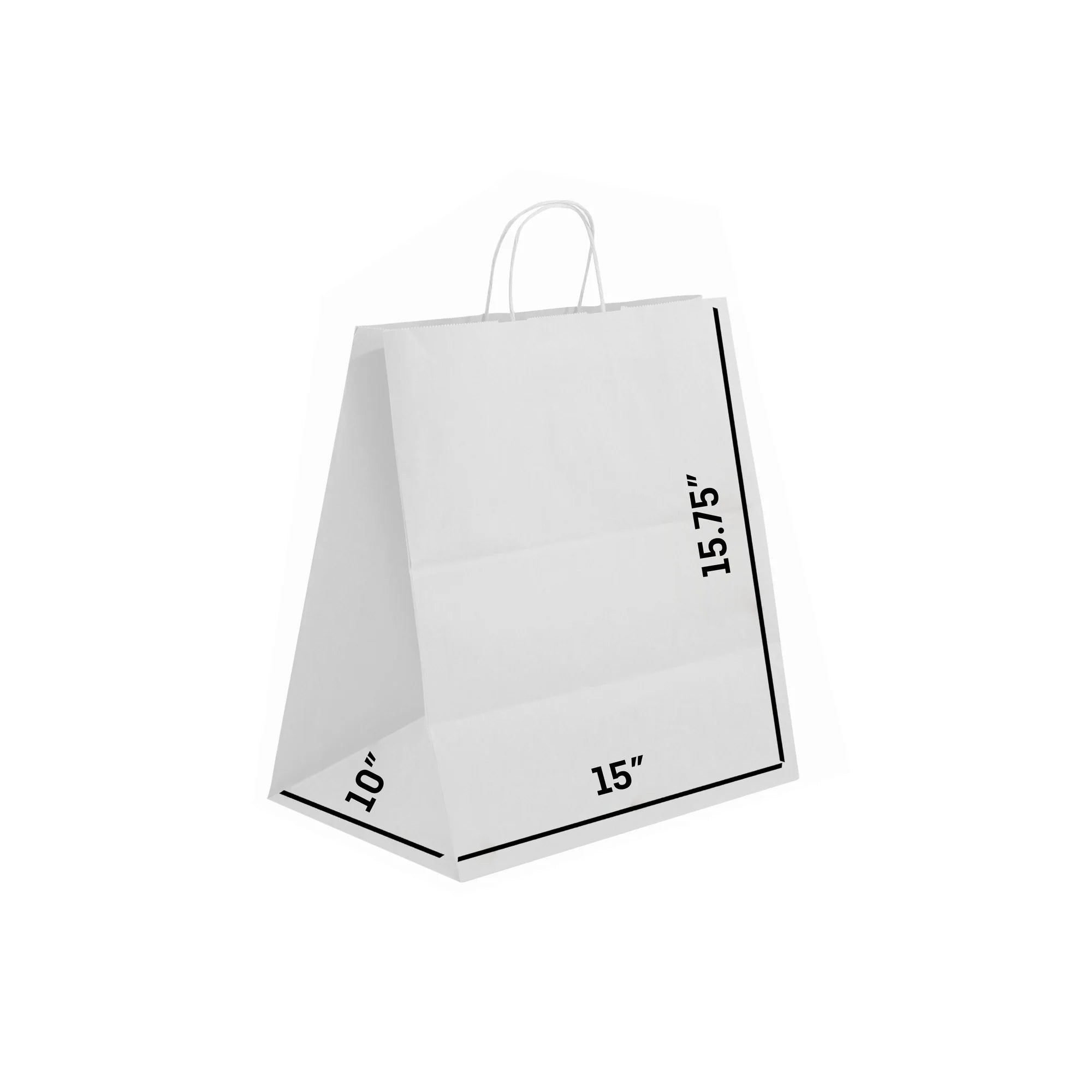 White Paper Bag with Twisted Handles - JUNA
