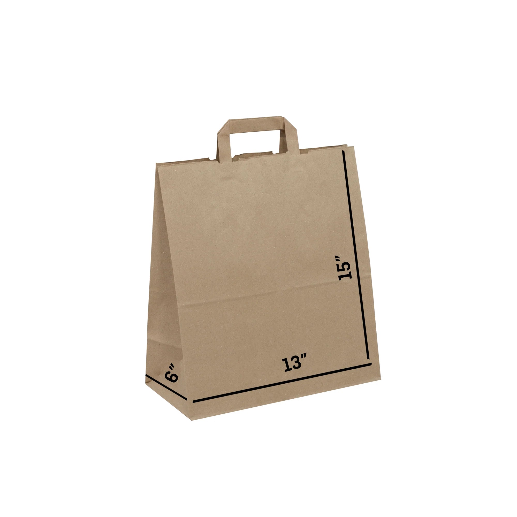 Brown Paper Bags with Flat Handles - MAX