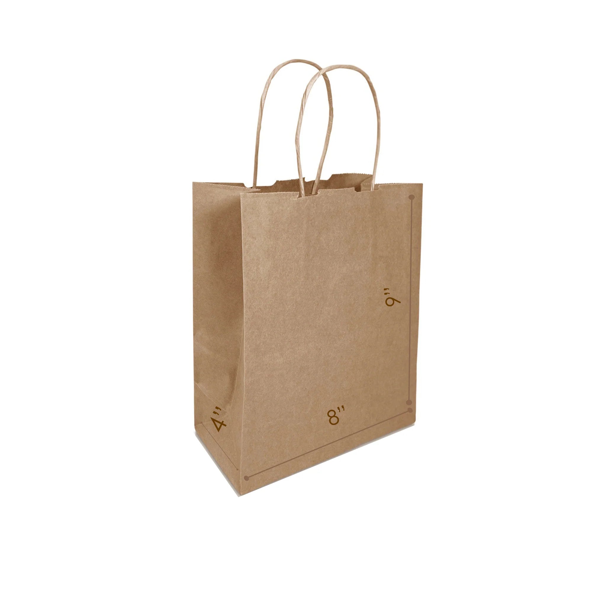 Brown Small Paper Bags with Twisted Handles - MIMI