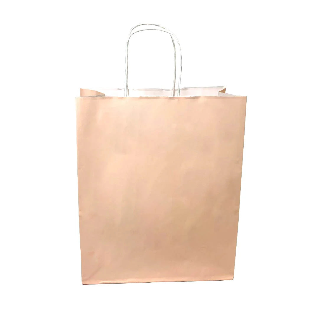 Pink Colored Paper Bags with Twisted Handles