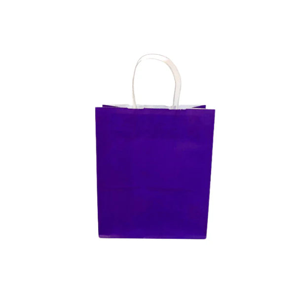 Purple Colored Paper Bags with Twisted Handles