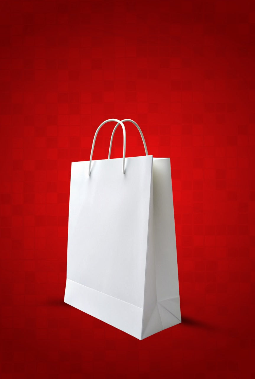 Twisted Handle White Bags