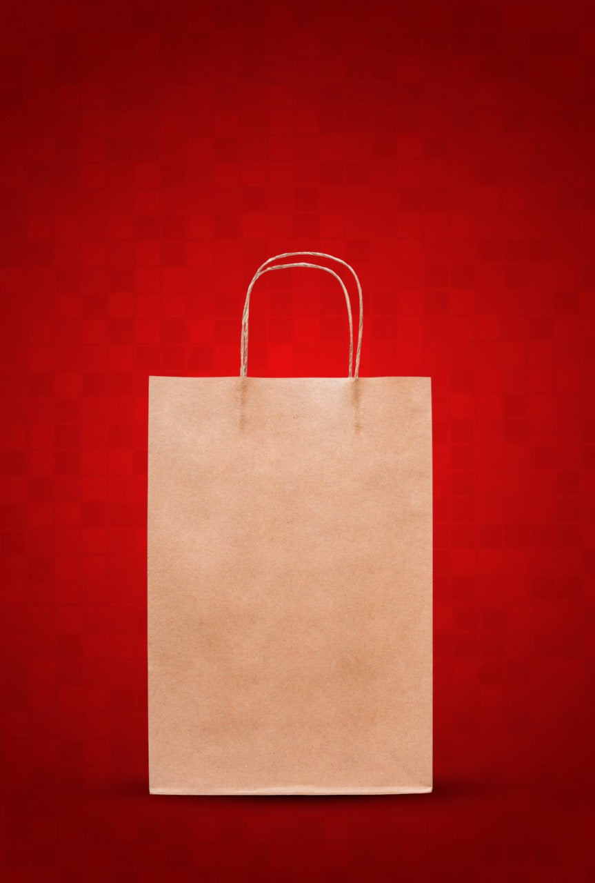 Twisted Handle Brown Bags