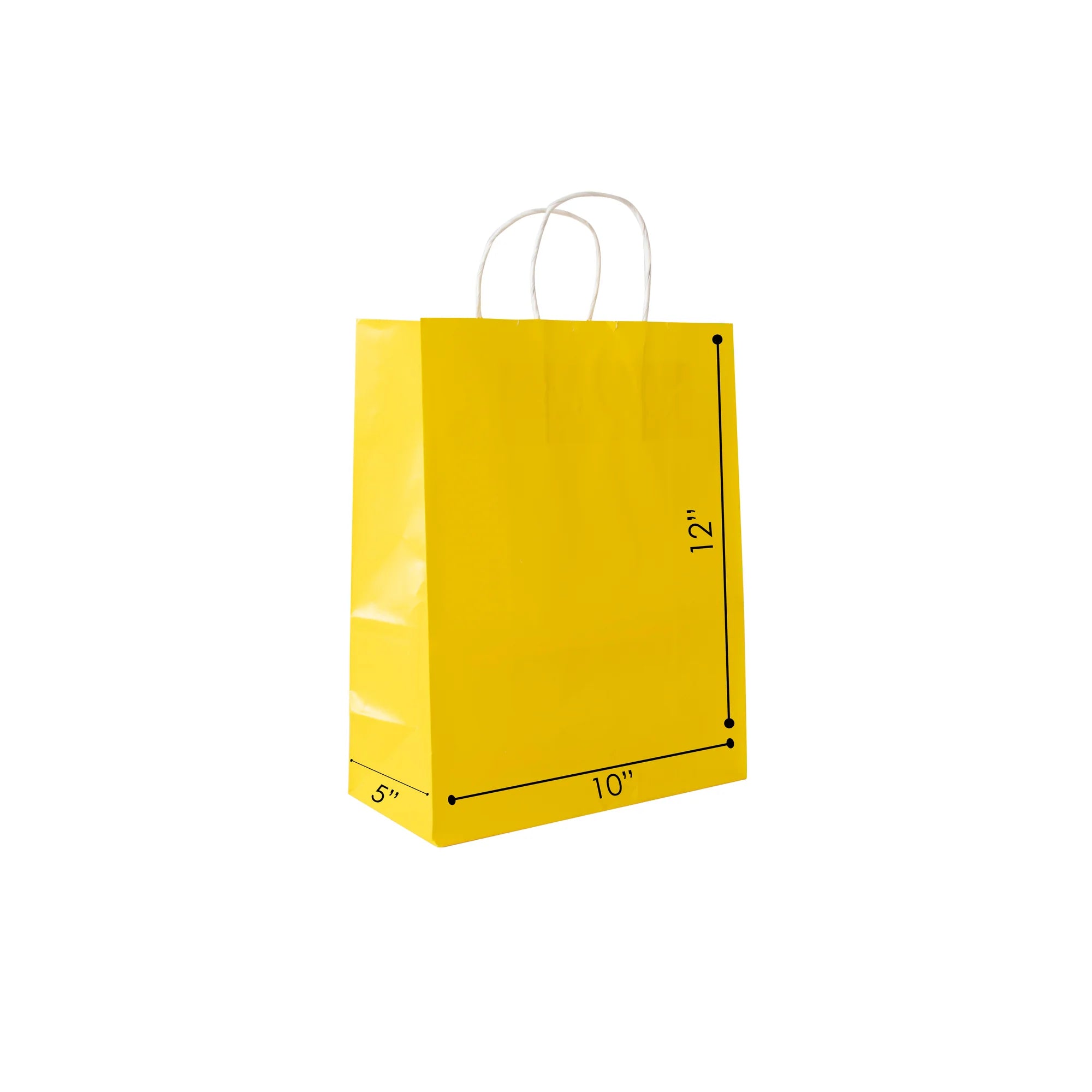 Yellow Colored Paper Bags with Twisted Handles
