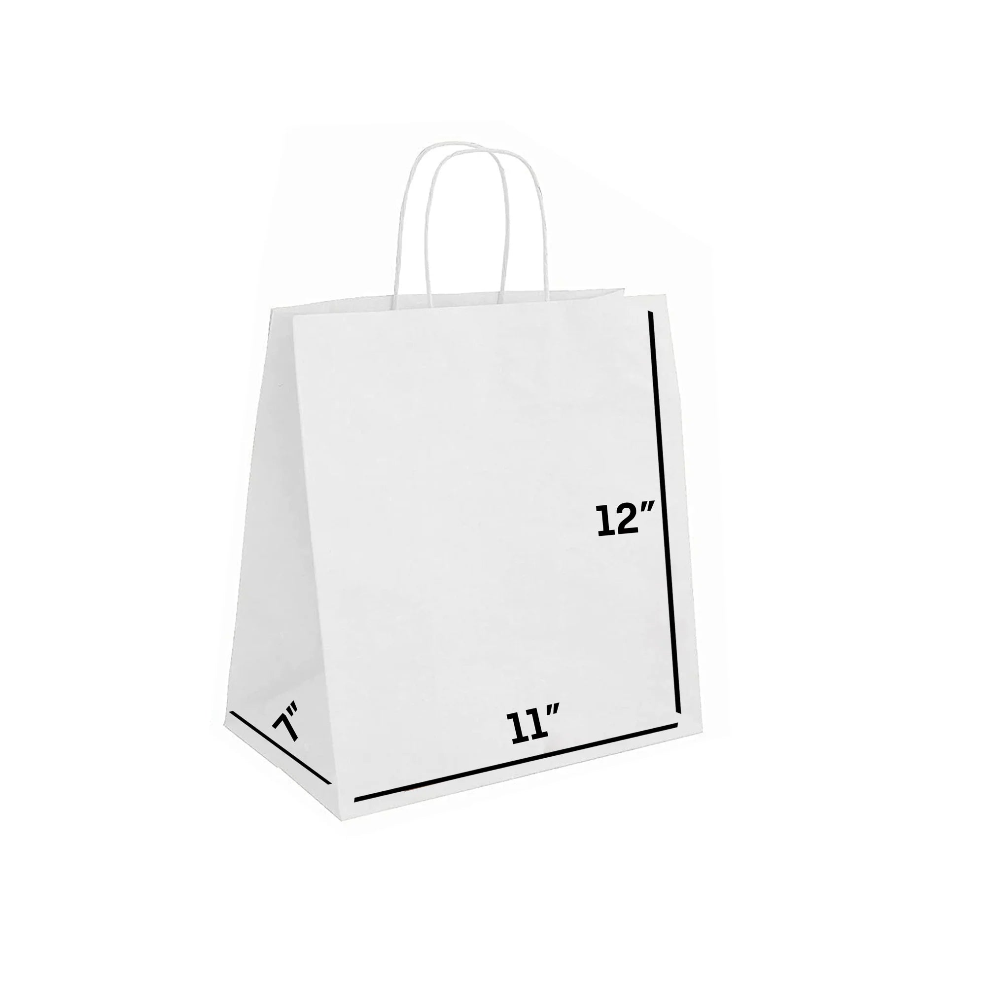 White Paper Bags with Twisted Handles - DINA