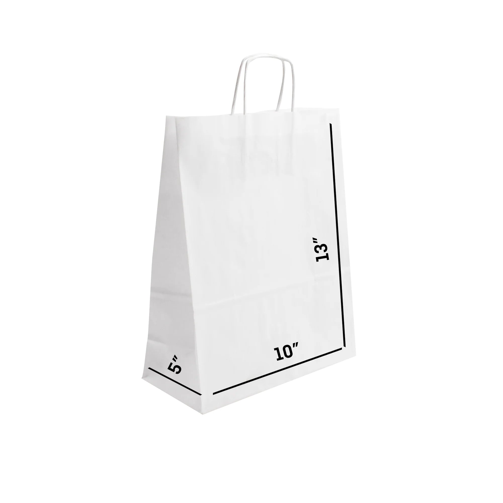 White Paper Bags with Twisted Handles - FINA