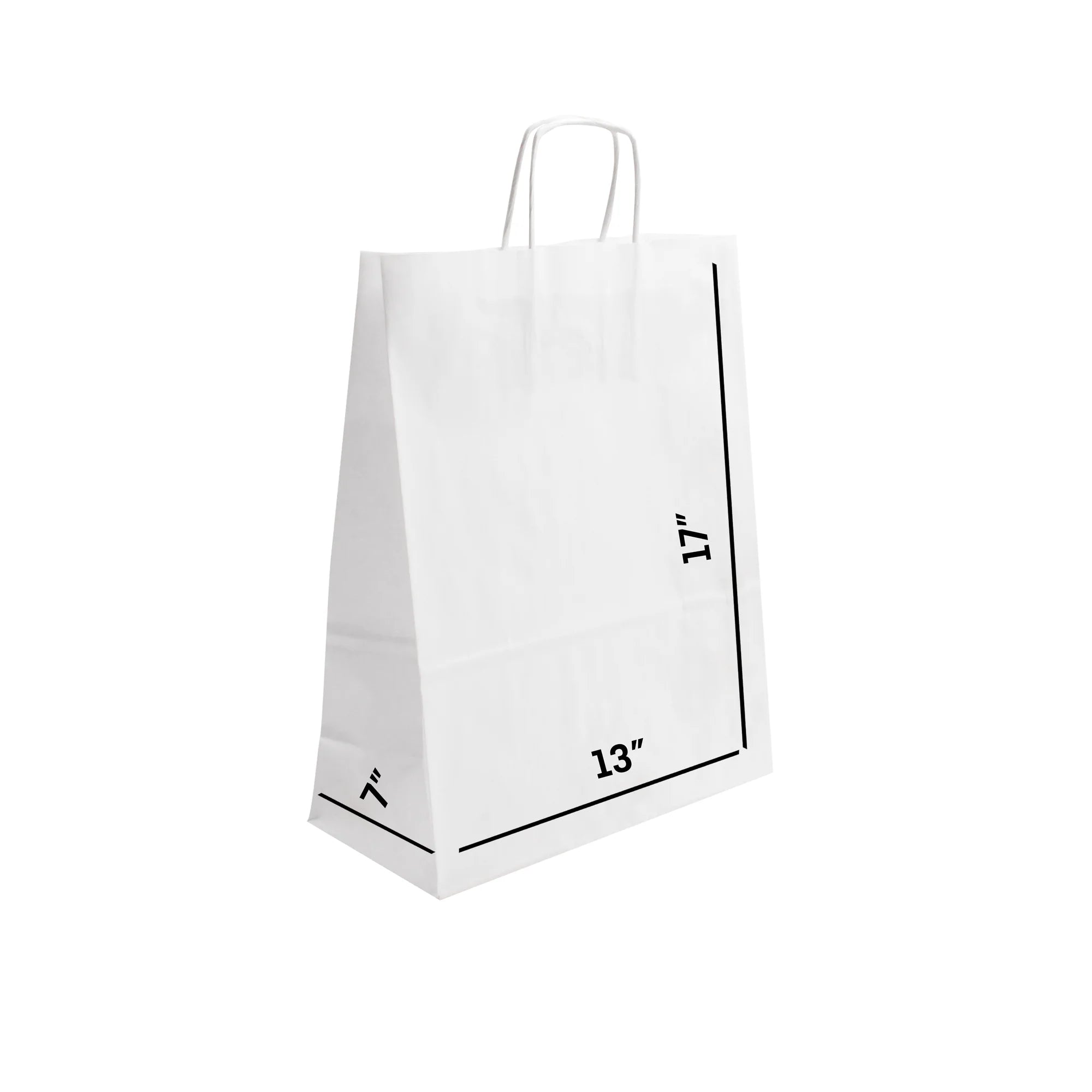 White Paper Bags with Twisted Handles - GALA