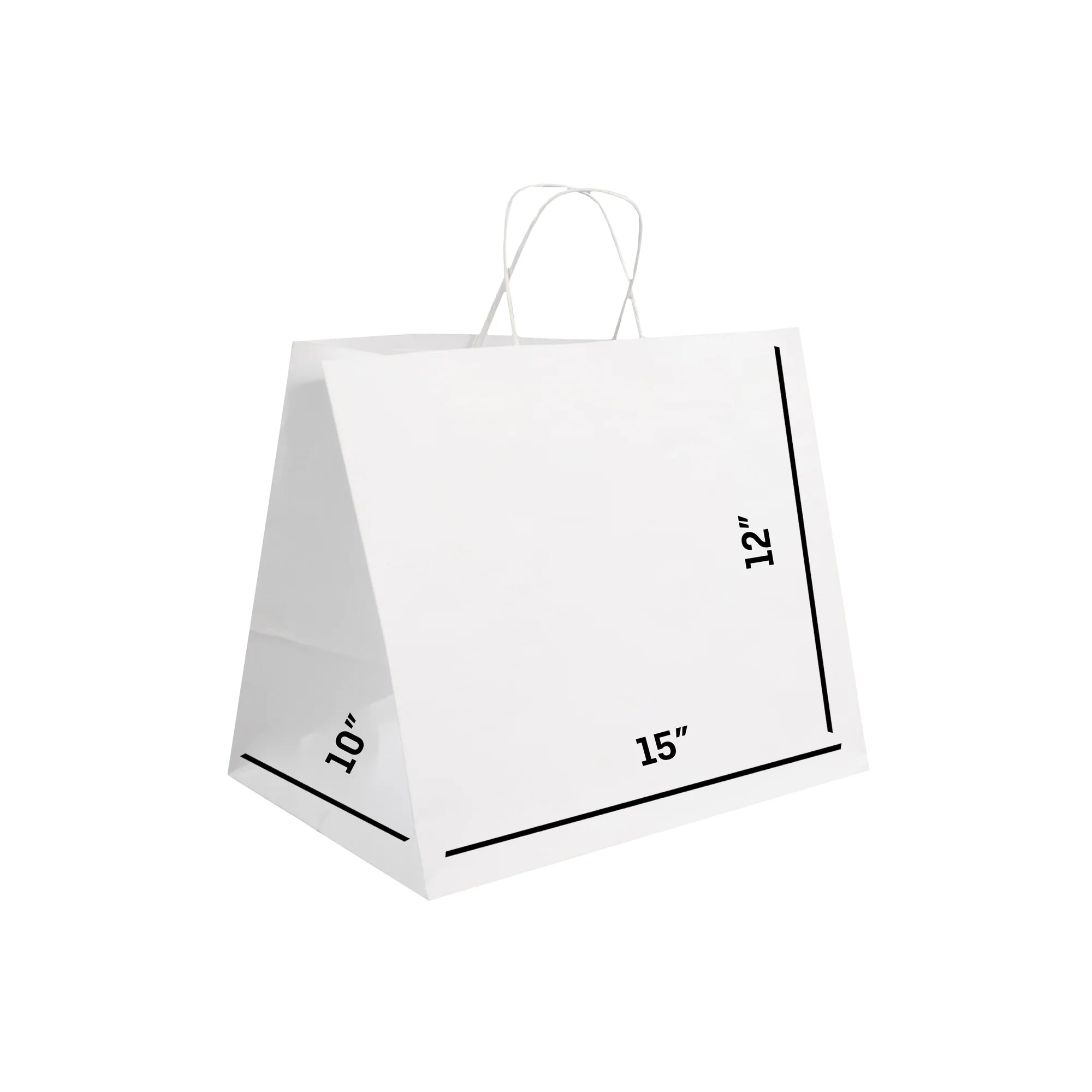 White Paper Bags with Twisted Handles - HYDI