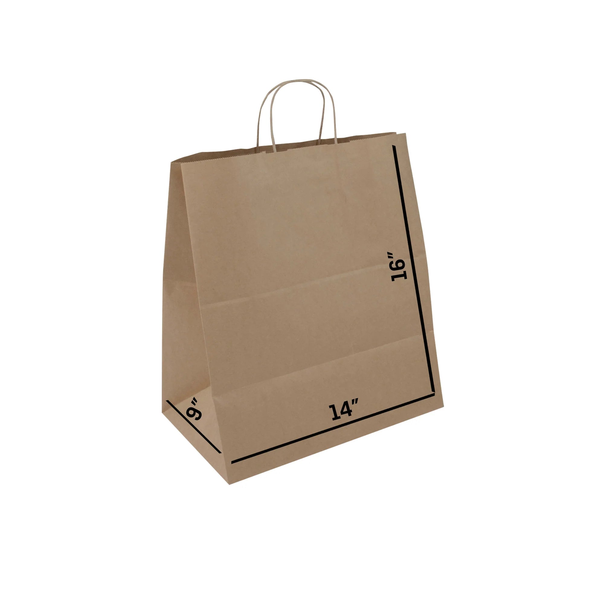 Brown Paper Bags with Twisted Handles - ROSA