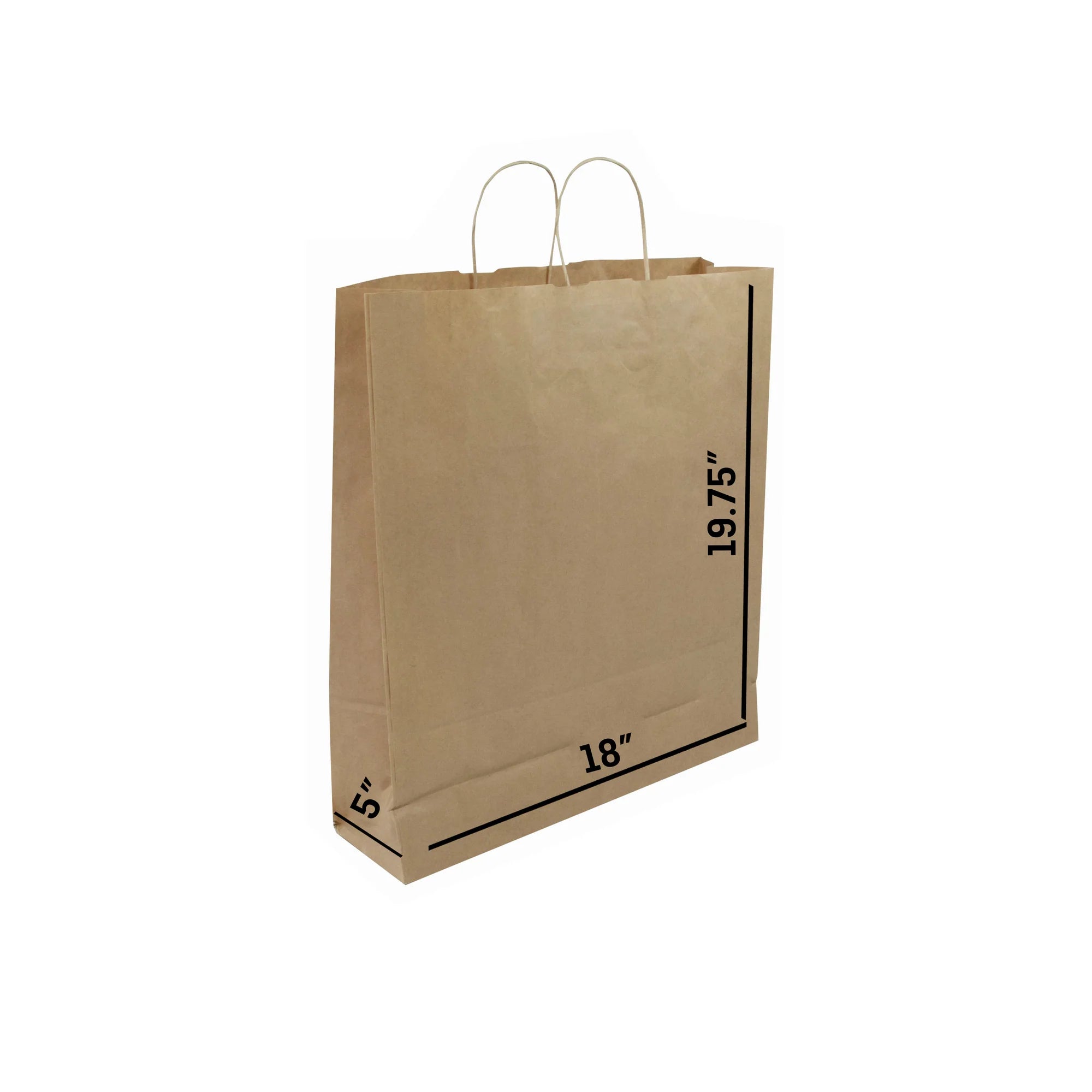 Brown Large Paper Bags with Twisted Handles - VERA